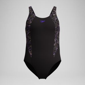 Speedo Maillot de bain Fille Hyperboom Splice Muscleback noir/pêche