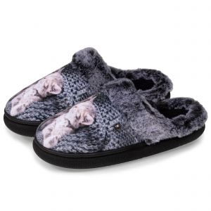 Isotoner Chaussons Mules ultra confortables, bordure en fausse fourrure