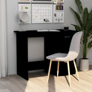 VidaXL Bureau 100x50x76 cm Aggloméré Noir