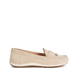 Geox Femme D Vega MOC Mocasin, Taupe, 37 EU
