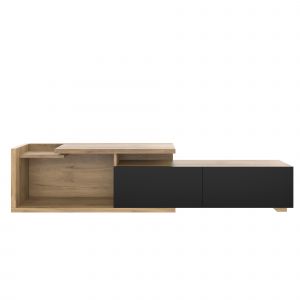 Meuble TV 2-en-1 Modulaire &iquest;133,5 x 40 x 45cm-LED Int&eacute;gr&eacute; -Extensible 2m-Rangement Optimal-Stable & Robuste