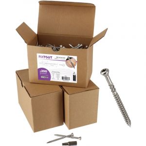 Fixtout NM - Lot de 600 vis terrasse en inox A2 &agrave; t&ecirc;te frais&eacute;e r&eacute;duite - Empreinte Torx 25 - Diam&egrave;tre 5 mm - Longueur 60 mm