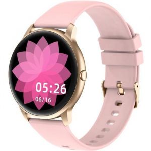 Image de YAMAY Montre Connect&eacute;e Femme Smartwatch Podometre Cardio pour iOS Android Montre Sport Calories Chronom&egrave;tre Fitness Tracker Rose