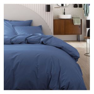Essix Housse de couette en coton bleu denim 200x200 Made in France