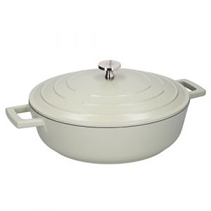 Master class Masterclass Cocotte Faitout 4L avec Couvercle en Fonte D'Aluminium, Peu Profonde, Vert Menthe