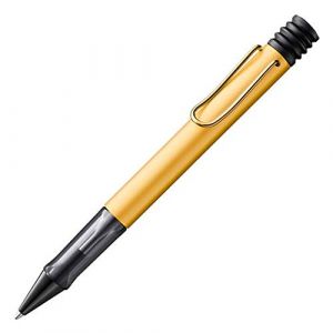 Lamy AL-star 299 Stylo à bille, en aluminium, de couleur or et noir, avec poignée ergonomique et embout transparent, recharge grande capacité et largeur de trait M