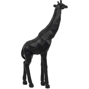 The home deco factory Girafe origami en polyrésine noire 40 cm