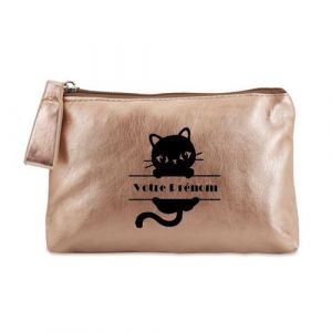 Porte monnaie Taperso personnalisable dore motif prenom et chat