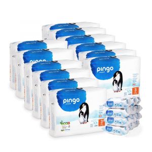 pingo Pañales y Toallitas Ecológicos Talla 3 - 3 meses