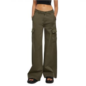 Urban classics Pantalon cargo large taille haute femme