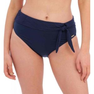 Culotte de bain Taille Haute - Bleue en nylon