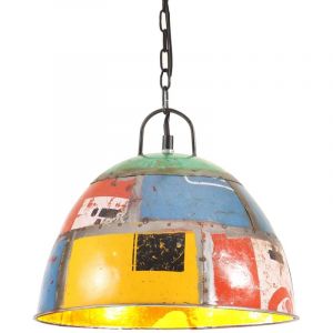 VidaXL Lampe suspendue industrielle vintage 25W Multicolore Rond 31 cm