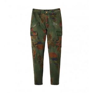 Desigual Pantalon cargo imprimé camoflower Vert - Taille 40