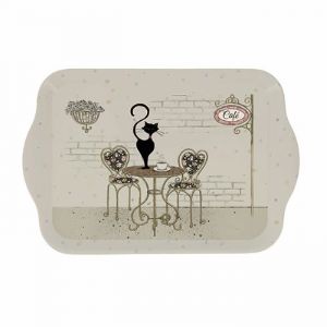 Plateau m&eacute;lamine Chat Cafe Kiub Bug Art PM