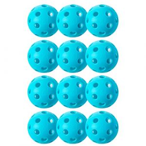 Franklin Sports X-26 – Lot de 12 balles de Pickleball d'intérieur – Balles de Pickleball américaines approuvées (USAPA) – Lot de 12 balles de Pickleball à l'intérieur – Bleu