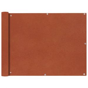 Écran de balcon brise pare vue protection confidentialité en tissu oxford 90 x 600 cm ocre marron 02_0010180