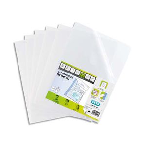 Elba Sachet de 10 pochettes coins STUDENT - polypropylène 12/100ème - A4 - incolore