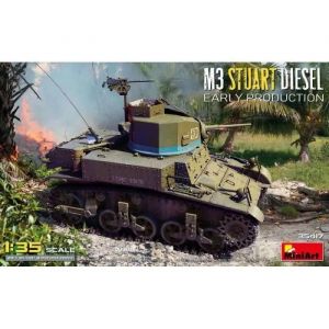 Mini Art 35417 1:35 US M3 Stuart Diesel Frühe Produktion - Reproduction fidèle, modèle réduit, kit Plastique, Bricolage, Loisirs créatifs, Collage, kit modèle, à Assembler