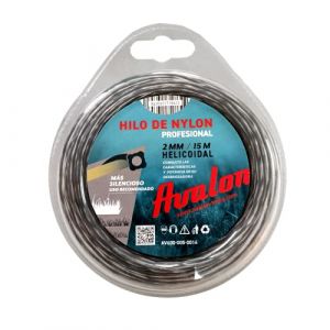 Avalon Fil hélicoïdal en Nylon Universel pour débroussailleuse et Tondeuse (2 mm x 15 m)
