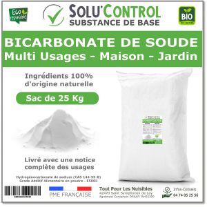 Tout Pour Les Nuisibles - 25 Kg de Bicarbonate de Soude Multi Usages, Maison et Jardin