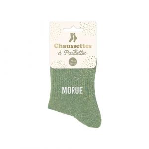 Image de STC Chaussettes Sud Trading Paire de chaussettes paillettes morue - Couleur 36 / 41 - Taille Vert