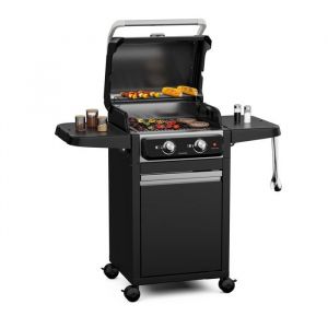 Blumfeldt ElectricPro Barbecue Électrique 3000 w - bbq Polyvalent Extérieur, Chauffage Rapide 100-330°C, Grilles en Fonte, Tables Latérales