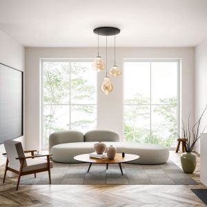FABAS LUCE Deva Suspension LED à 3 sources lumineuses, ronde, 3774-47-125,