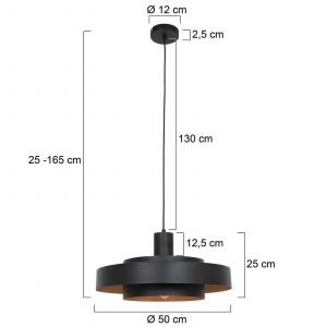Steinhauer Anne Lighting - suspension - Flinter - marron - m&eacute;tal - &Oslash; 50cm -
