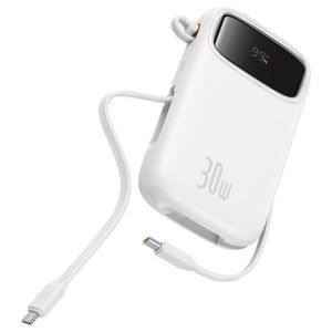 Baseus Batterie externe QPow2 20 000 mAh Lithium Polymère 30 W Power Delivery QC3.0 Blanc
