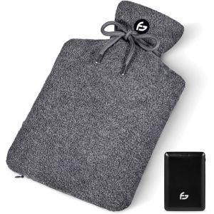 Carafe &eacute;lectrique - 3 r&eacute;glages - Carafe - 10 000 mAh Powerbank - Manche lavable - Carafe rechargeable - Gris original - Saaf Comfort