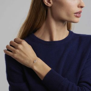 Cleor Bracelet En Argent 925/1000 Et Crystal