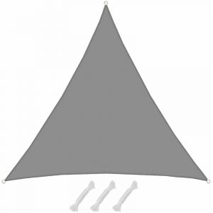 Amanka 5x5x5 Voile d'Ombrage Etanche Toile Ombrage Triangulaire Voile Triangle Ombrage - grau