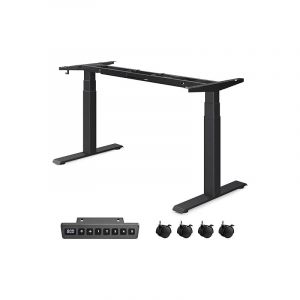 Cadre de bureau électrique 68 x (100-180) x (60-125) cm acier noir