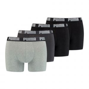 Puma Lot de 4 boxers unis 2 Noir + 2 Gris - Taille S;XL;2XL