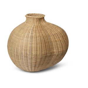 Ferm Living Vase de sol organique en rotin tressé Bola