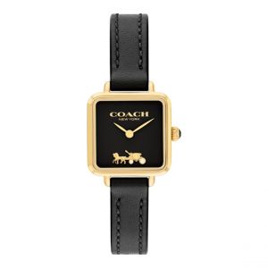 Coach Montre Femme Cass - 14504225 Bracelet Cuir Noir