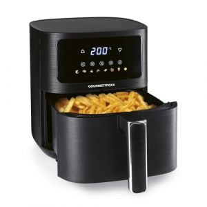 Gourmet Maxx AirGenius Friteuse à air chaud - 4,5 L Airfryer | Friteuse avec 6 fonctions, 8 programmes | Mini-four - aliments pauvres en graisse | Friteuse à air chaud avec écran couleur, Touch