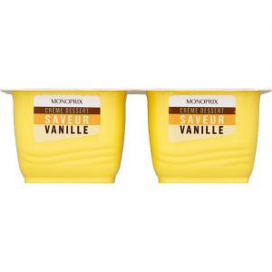 Monoprix Cr&egrave;me dessert saveur vanille au lait entier