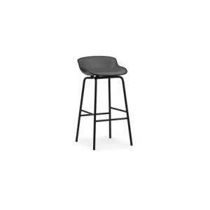 Normann Copenhagen Tabouret de bar Hyg, rembourrage frontal de 75 cm - noir/noir Noir