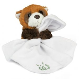 Living Nature Peluche doudou bébé panda roux avec mouchoir