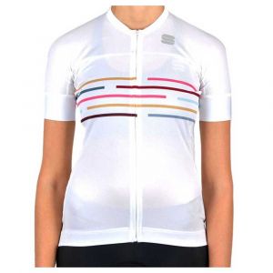 Sportful Vélodrome Short Sleeve Jersey Women, white M Maillots route