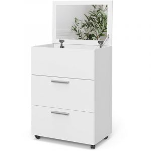 Coiffeuse Hanna, Blanc, 65.8 cm avec 2 tiroirs, Vicco