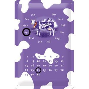 Image de Milka Plaque metal Calendrier Perpetuel