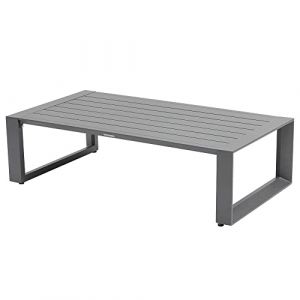 Hespéride Table Basse de Jardin rectangulaire Allure Graphite