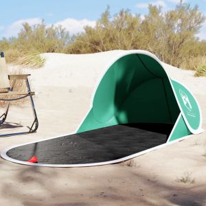VidaXL Tente de plage vert d eau escamotable imperméable