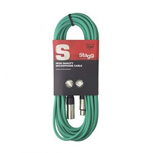 Image de Stagg 10 m câble microphone Prise XLR vers XLR de haute qualité vert