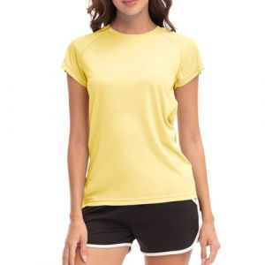 Image de FEIXIANG MEETWEE Femme Surf Shirt Rash Guard UV Shirts Natation Tankini UPF 50+ Manches Courtes Maillot de Bain
