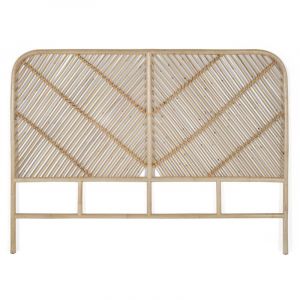 T&ecirc;te de lit rotin 150 cm style organique