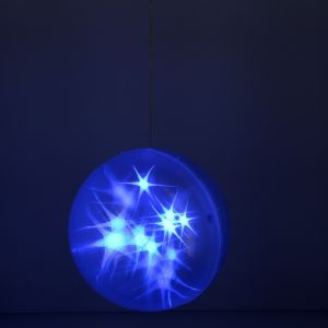 Fomax Boule de Noël lumineuse avec télécommande - 20 LED - Bleu - Diamètre 19cm