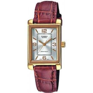 Image de Casio LTP-1234 - Montre pour femme avec bracelet en cuir